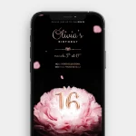Blossom Peony | Elegant Floral Video Invitation
