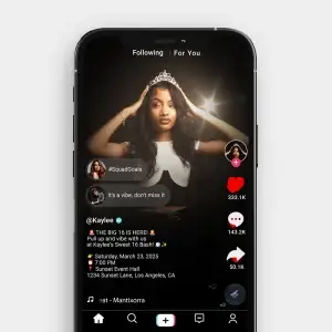 Vibrant Birthday Invite with Photo, TikTok Style